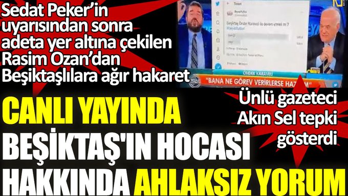 Beyaz TV ekranlarından canlı yayında Beşiktaş’a ağır hakaret edildi