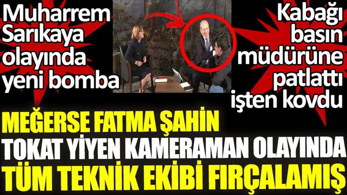 Meğerse Fatma Şahin sinirini teknik ekipten çıkarmış