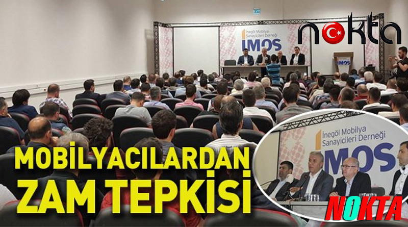 İnegöl’lü Mobilyacılar, hammadde fiyatlarına pankart açarak isyan etti