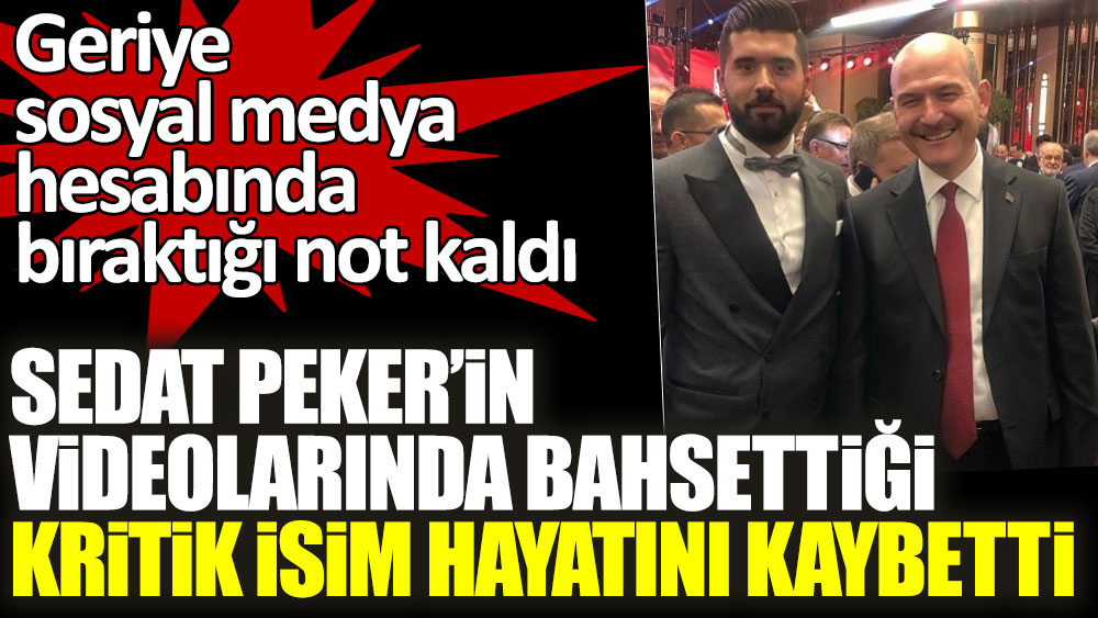 Sedat Peker’in videolarında bahsettiği Taner Ay hayatını kaybetti! Geriye sosyal medya hesabında bıraktığı not kaldı