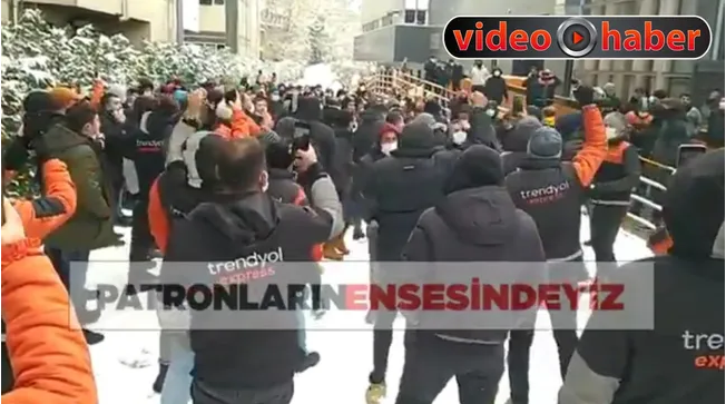 Kötü koşullar ve düşük ücrete karşı Trendyol işçileri eyleme çıktı!