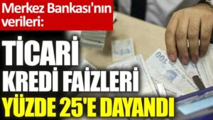 Merkez Bankası’nın verileri:  Ticari kredi faizleri yüzde 25’e dayandı