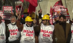Yıllardır maaşlarını alamayan Kayı İnşaat işçilerinden Ankara’da eylem
