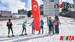 Öğrencilerin kayak heyecanı