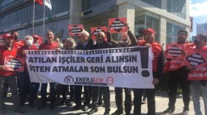 İşten çıkarılan EnerjiSa işçileri direnişte