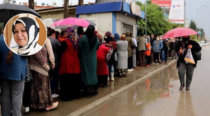 AKP’li Sancaktepe Belediye Başkanı Şeyma Döğücü ekmek kuyruklarıyla dalga geçti