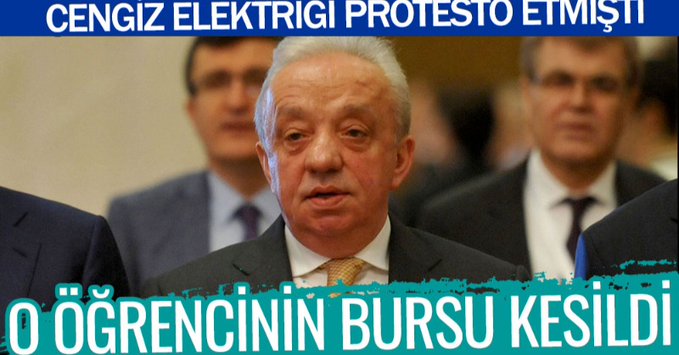 O öğrencinin bursu kesildi. Cengiz Elektriği protesto etmişti