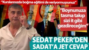 Sedat Peker’den SADAT’a jet cevap: Kurslarınızda boğma eğitimi de veriyormuşsunuz