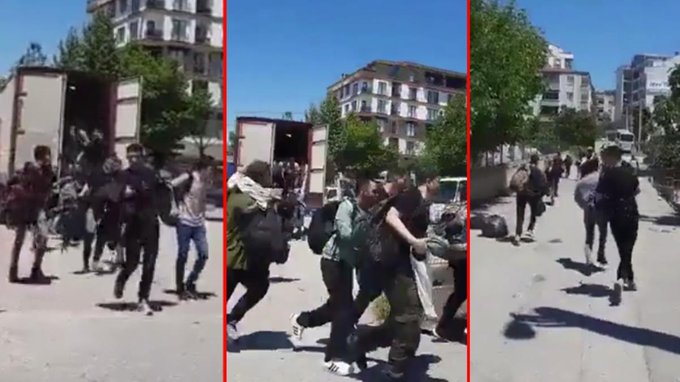 Sürücü belgesi yeterli olmayınca kamyon otoparka çekildi, 27 Afgan kaçmaya çalışırken yakalandı