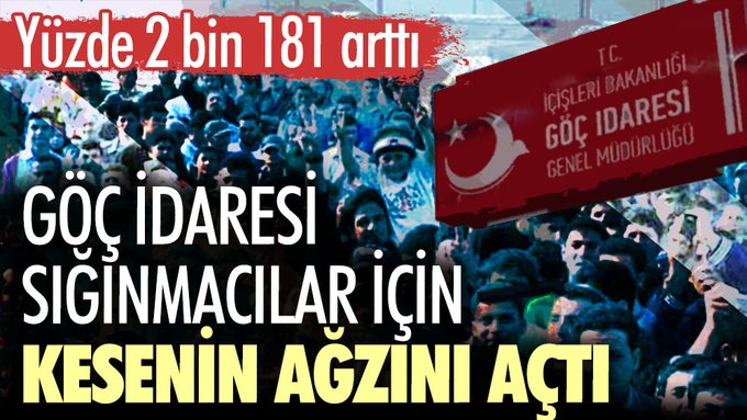 Göç idaresi sığınmacılar için kesenin ağzını açtı. Yüzde 2 bin 181 arttı