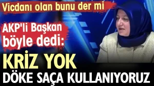 AKP’li Başkan böyle dedi: Kriz yok, döke saça kullanıyoruz