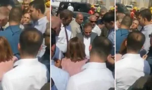 Bakan Murat Kurum’a derdini anlatmak isteyen yurttaşa Vali Davut Gül iterek engelledi!