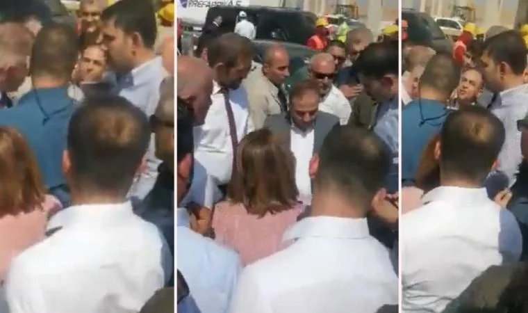 Bakan Murat Kurum’a derdini anlatmak isteyen yurttaşa Vali Davut Gül iterek engelledi!