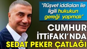 Cumhur İttifakı’nda Sedat Peker çatlağı