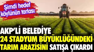 AKP’li belediye 24 stadyum büyüklüğündeki tarım arazisini satışa çıkardı