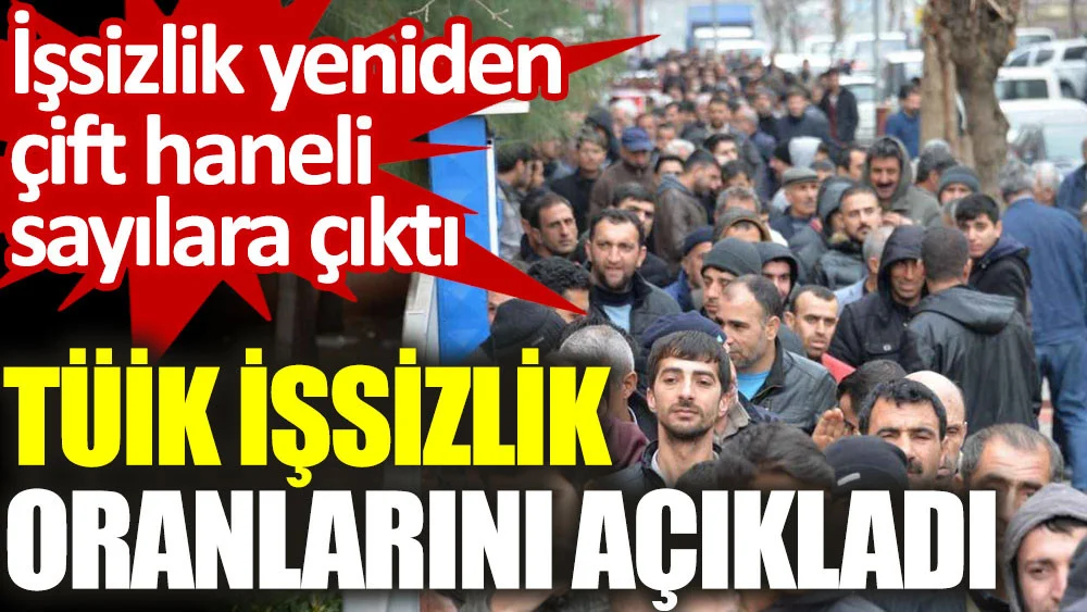 Tüik işsizlik oranlarını açıkladı. İşsizlik yeniden çift haneli sayılara çıktı