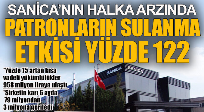 Sanica’nın halka arzında patronların sulanma etkisi yüzde 122