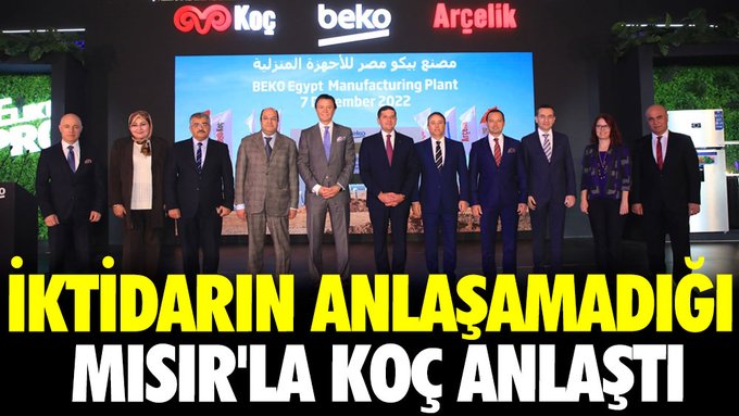 İktidarın anlaşamadığı Mısır’la KOÇ anlaştı!