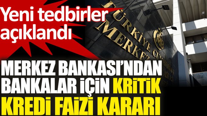 Merkez Bankası’ndan bankalar için kritik karar!