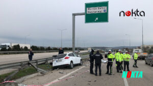 Bursa’da bariyer araca ok gibi saplandı, şoför öldü