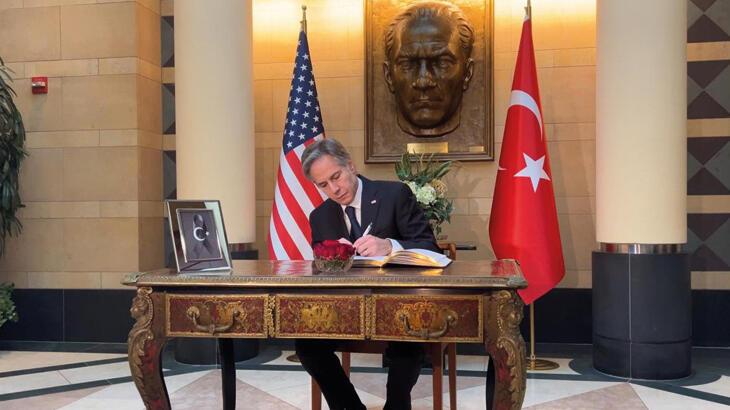 Blinken, Türkiye’nin Washington Büyükelçiliğinde taziye defterini imzaladı