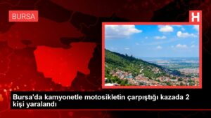 Bursa’da kamyonetle motosikletin çarpıştığı kazada 2 kişi yaralandı