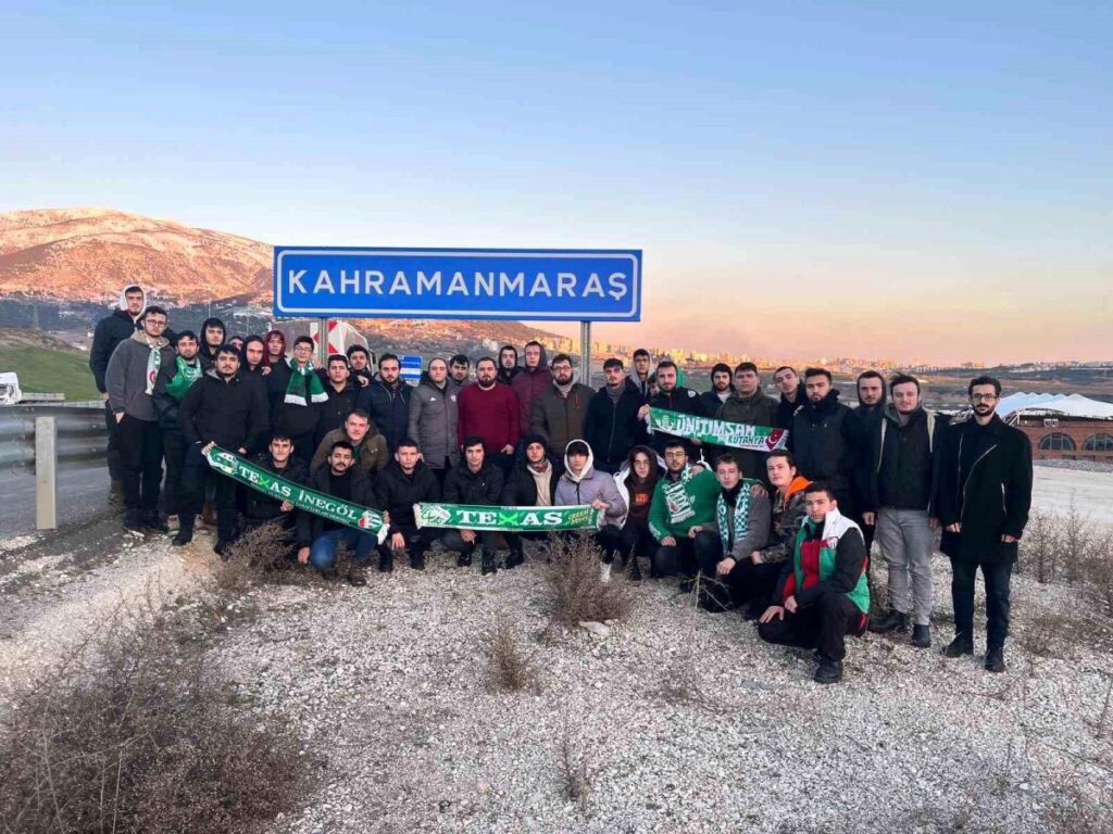 Bursaspor taraftarı deprem bölgesinde