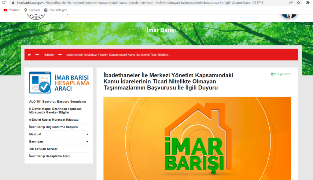 Milli Eğitim Bakanlığı duyurusunu yapmış: İlkokul bile imar affına başvurmuş