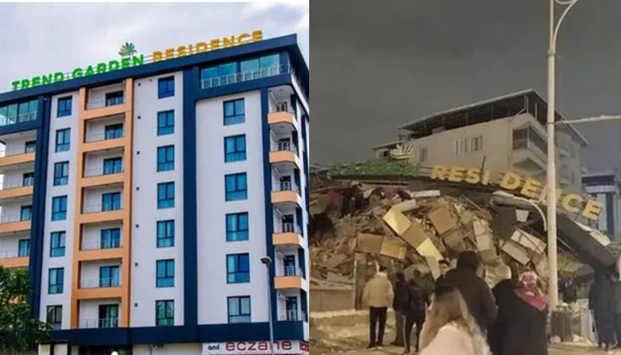 Malatya’da üç yıllık Trend Garden Residence yerle bir oldu