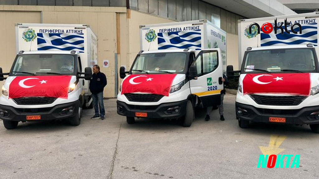 Daha önce Atina’dan 50 Kamyonetle 110 Ton Yardım Malzemesi, şimdide 67 Kamyon Yardım Edirne’ye Gidiyor