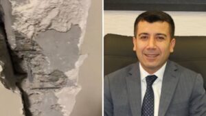 Depremden zarar gören hastanenin duvarları alçıyla kapatılmıştı: Başhekim AKP’den aday adayı oldu