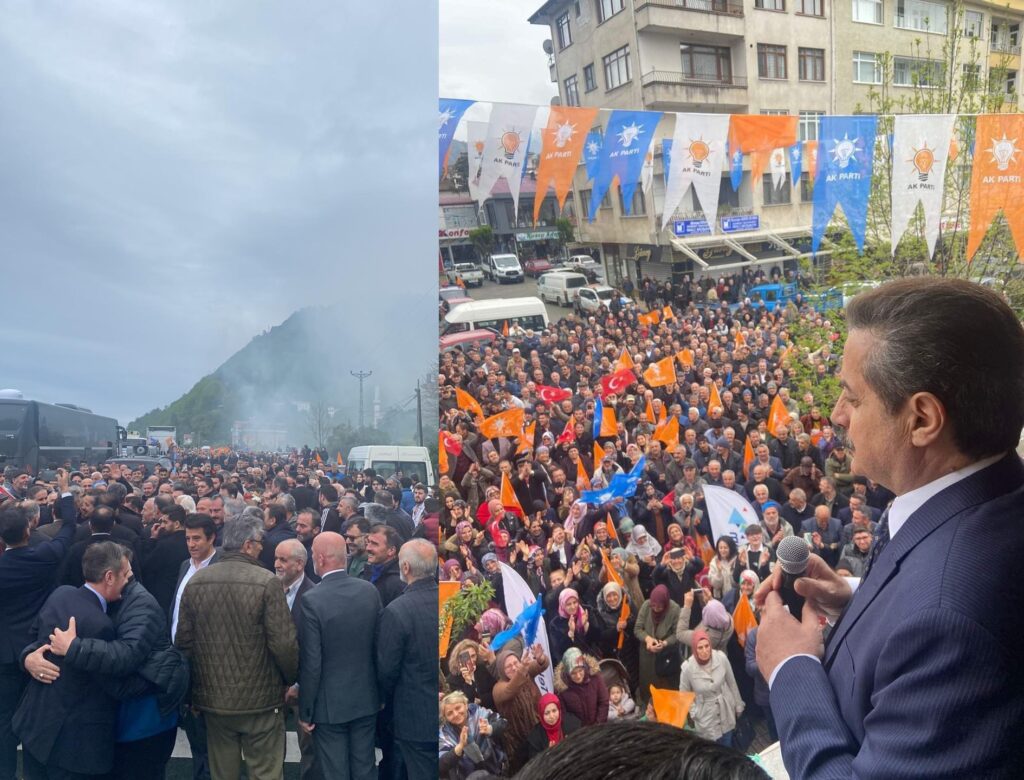 Faruk Çelik Artvin’de coşkulu kalabalık ile karşılandı