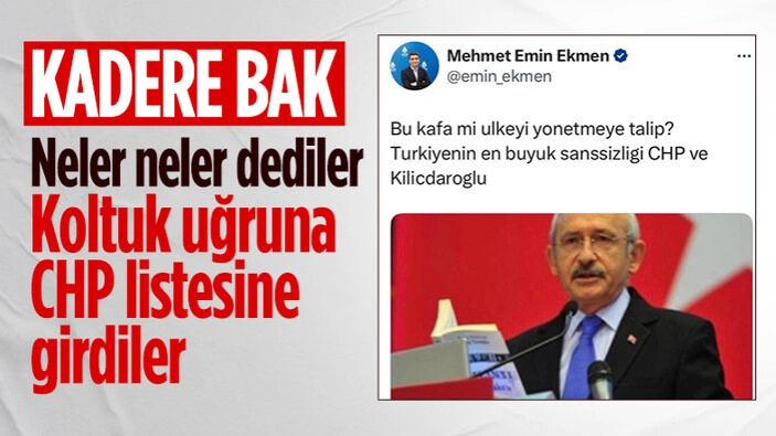CHP listesinden aday gösterilen DEVA Partili Mehmet Emin Ekmen’in Kılıçdaroğlu ile alay ettiği paylaşımları ortaya çıktı