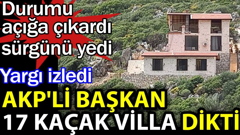 AKP’li başkan 17 kaçak villa dikti