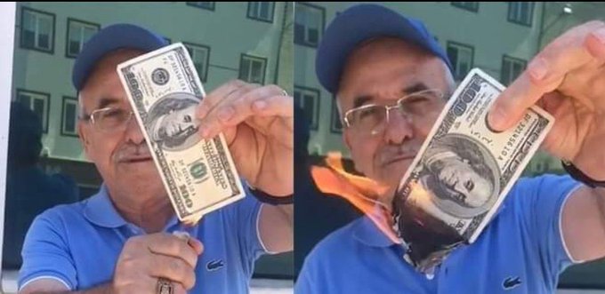 Gözler Sebahattin Arı’da: Bursa’dan ABD’ye protesto! 100 doları böyle yaktı