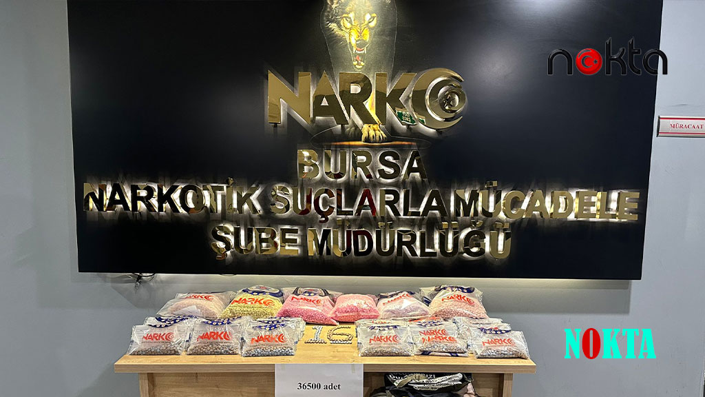 Bursa Narkotik Şube 36500 adet ecstasy hap ele geçirdi