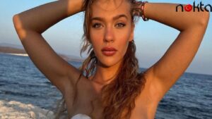 Melisa Döngel göz altına basur kremi sürüyor