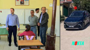 AKP’li vekil Ahmet Kılıç sobayla ısınan okulda Togg tanıttı