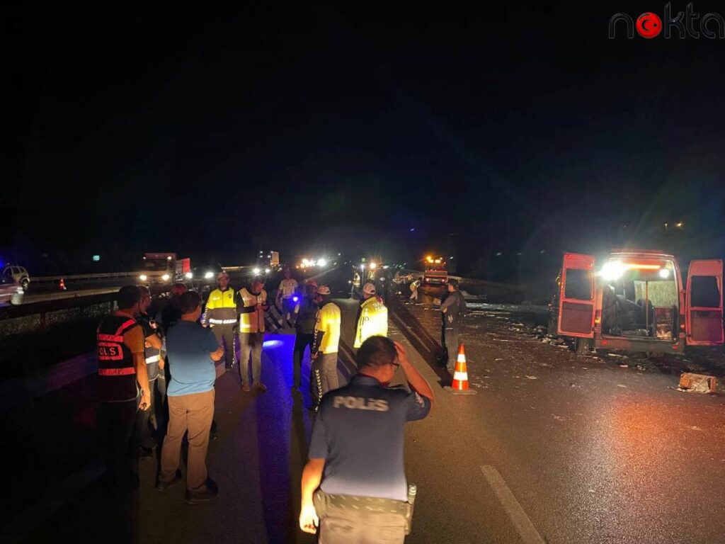 Bursa’da dinamit yüklü kamyonun devrilmesi sonucu İzmir güzergahı ulaşıma kapandı