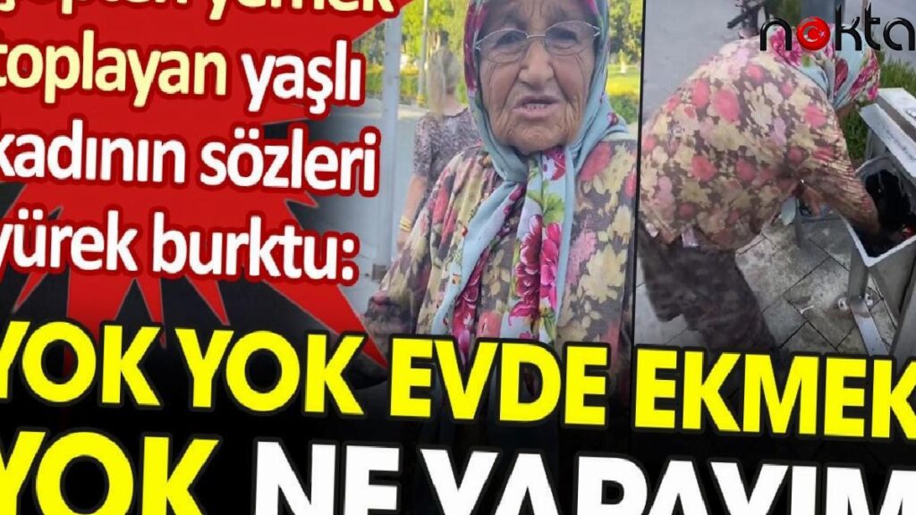 Çöpten yemek toplayan yaşlı kadının sözleri yürek burktu: Evde yemek yok ne yapayım