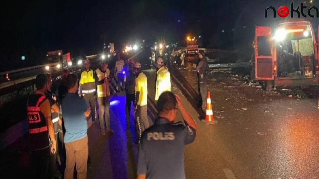 Dinamit yüklü kamyon devrildi, İzmir güzergahı ulaşıma kapandı
