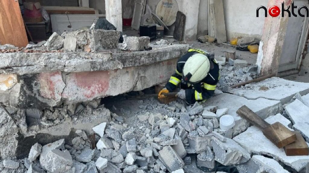 Evin duvarı çöktü, 6 yaşındaki çocuk yaralandı