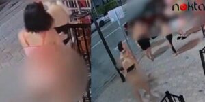 Skandal! İç çamaşırlı kadınlar ortalığı birbirine kattı! Çevredekilerle kavga ettiler, kucaklarındaki bebeği bileklerinden…