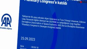 Türkiye’nin ilk uzay yolcuları “Planetary Congress”e katıldı