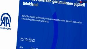Bursa’da yüzünü gizleyerek panelvan minibüsü çalarken görüntülenen şüpheli tutuklandı