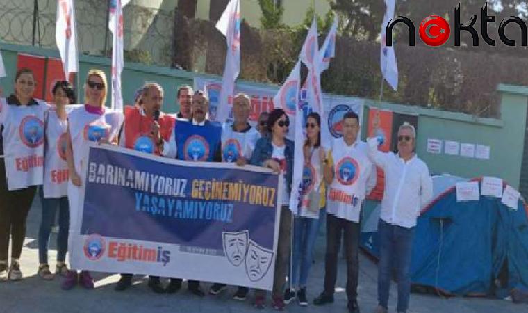 Eğitimciler kamp çadırı kurdu: Haklarımız gasp ediliyor