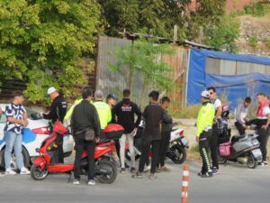 Lüleburgaz’da motosiklet sürücüleri denetlendi