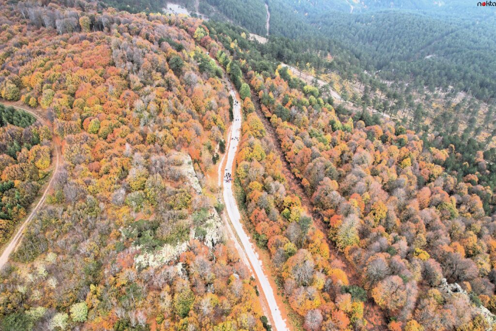 Balıkesir’in 1764 rakımlı Ulus Dağı’ndaki sonbahar renkleri dronla görüntülendi