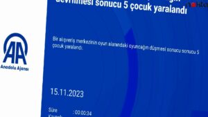 Bursa’da oyun alanında oyuncağın devrilmesi sonucu 5 çocuk yaralandı