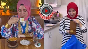 Sosyal medya kullanıcıları külçe altın şovu yapan Nevra Bilem’i konuşuyor